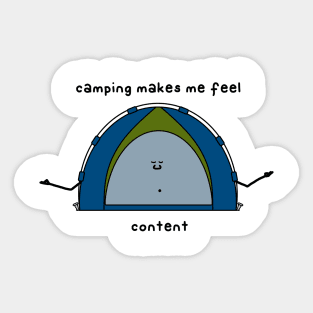 camping makes me content Sticker